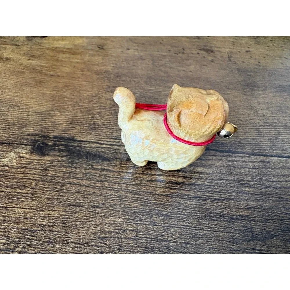 Hand Carved Wooden Cat Figurine Essential Oil Diffuser Lucky Cat Decor new